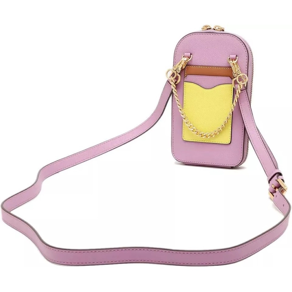 Tory Burch EMERSON PHONE CROSSBODY 143894 509 FREESIA TUSCAN YELLOW - Picture 2 of 9